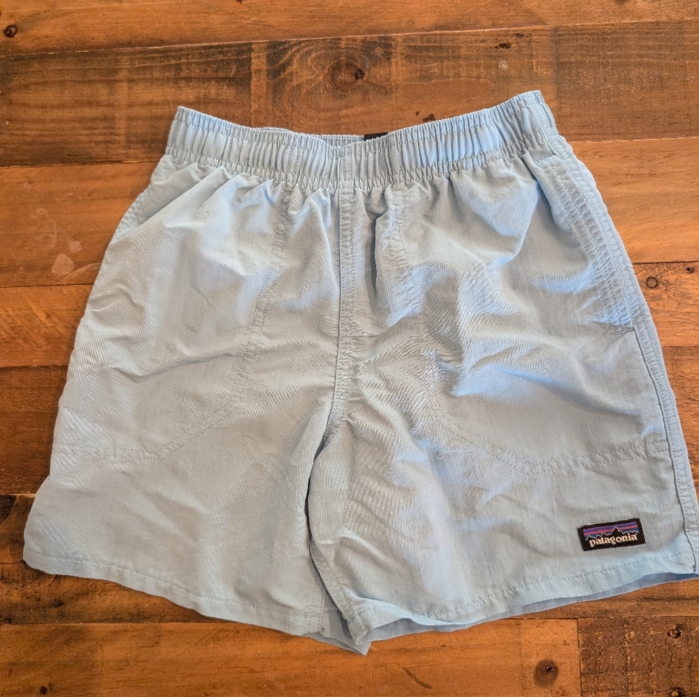Patagonia Light Blue and Black Shorts